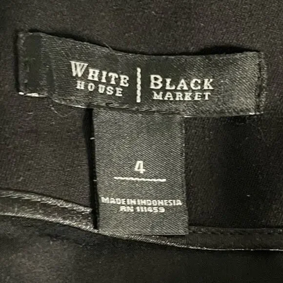 White House Black Market Midi Pencil Skirt Black Size 4 - Picture 5 of 8